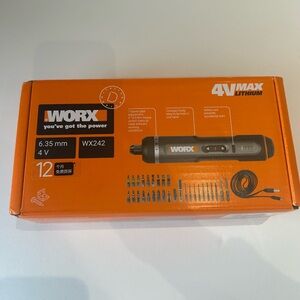 WX242 4V Max Lithium Power Screwdriver - Black and Orange